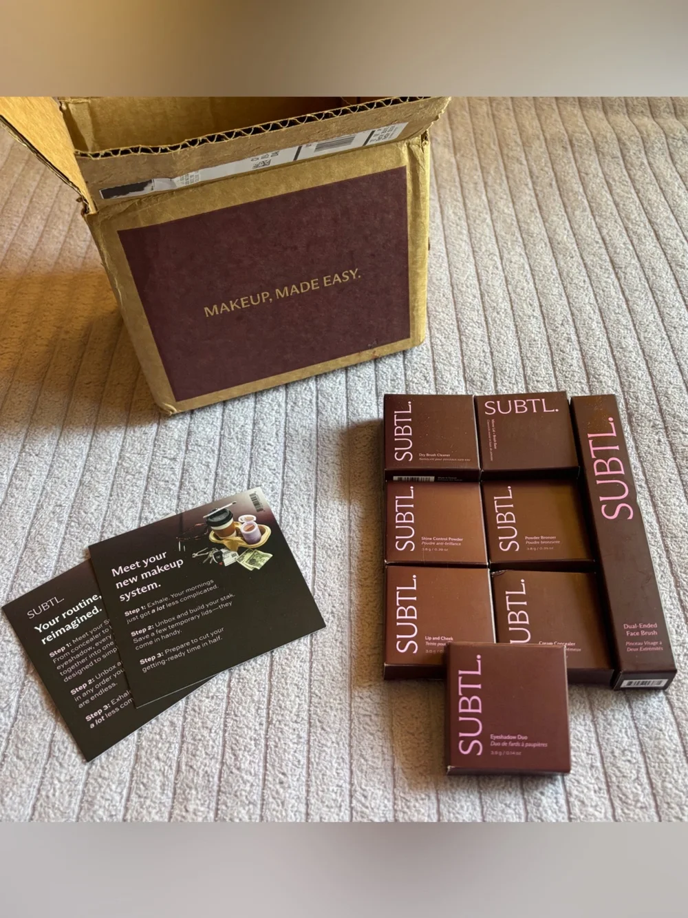 NWT SUBTL. Beauty 6-in-1 Full Face Makeup Stack with Duel-Ended Face Brush